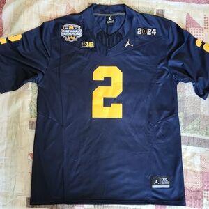 MICHIGAN BLAKE CORUM NATTY Jordan Men's Dark Blue and Yellow Jersey